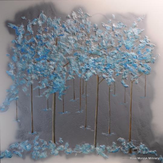 Silver and Blue Trees