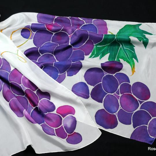 Hand Painted Silk Scarf