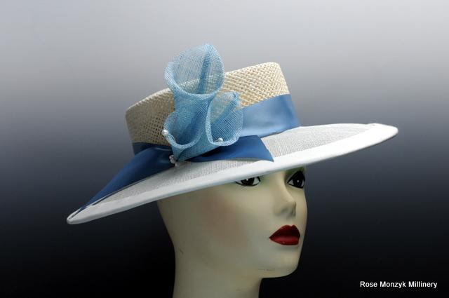 Ivory Boater Style Hat